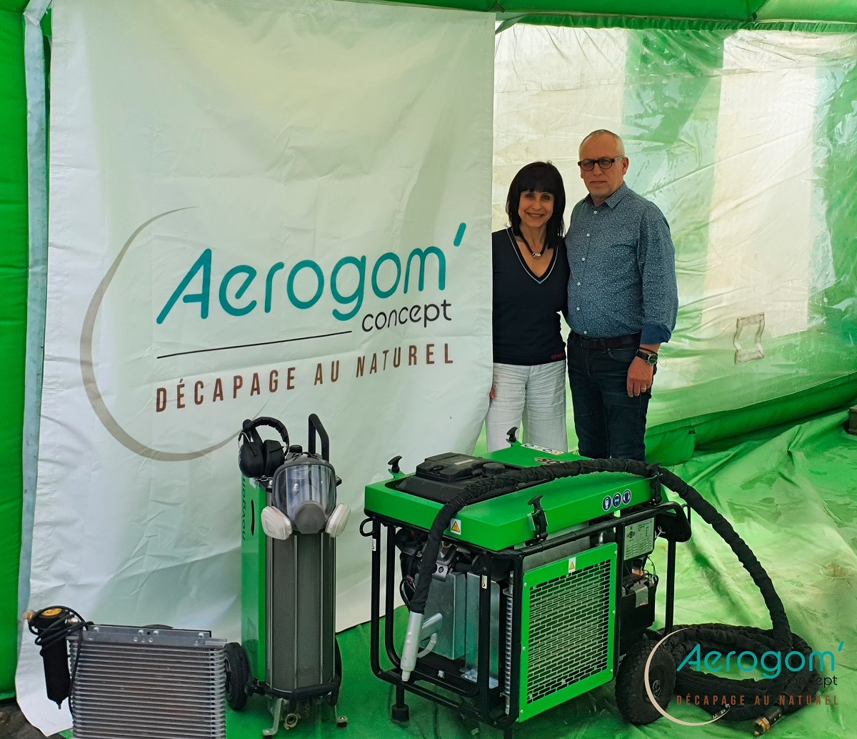 Aerogom concept aerogommage nantes loire atlantique equipe aerogommage